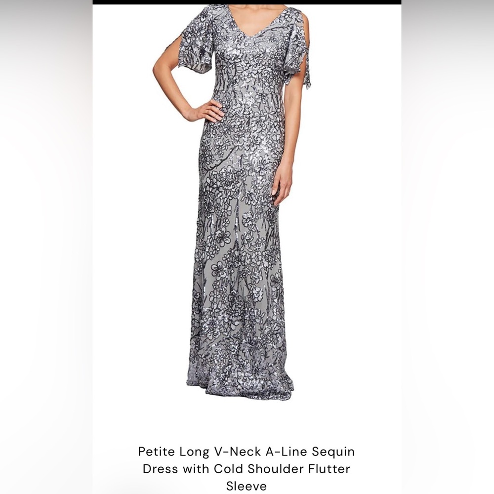 NWT Alex Evenings sequin dress size 6P.